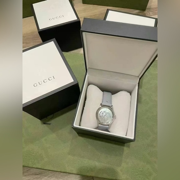 Gucci G-Timeless Automatic Transparent Mother of Pearl Dial Ladies Watch NIB main image 5
